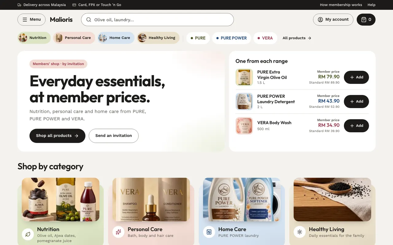 Home page of Malioris